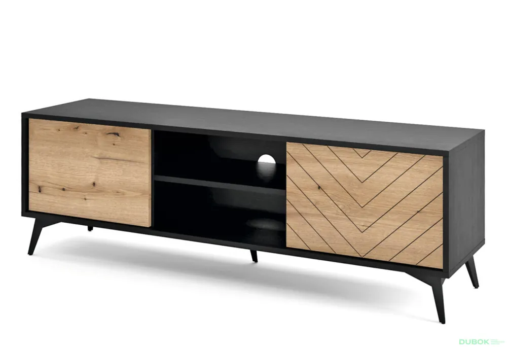 TV stolek 154 evoke dub / černá Diamond Sleva