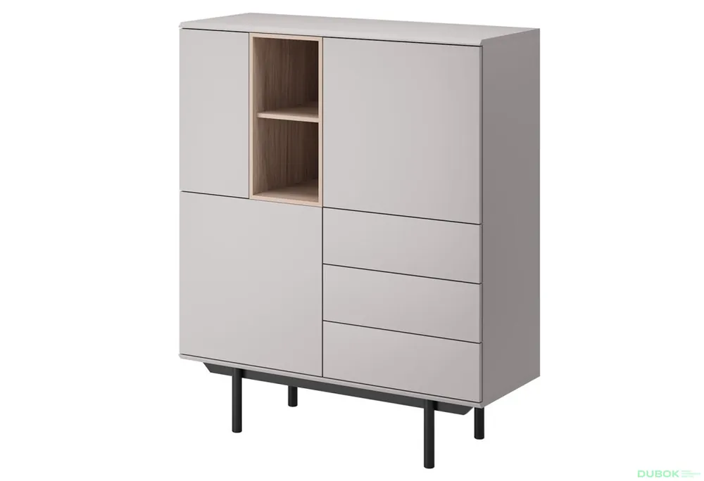 Komoda IK100 šedá / jackson hickory Inox Originální