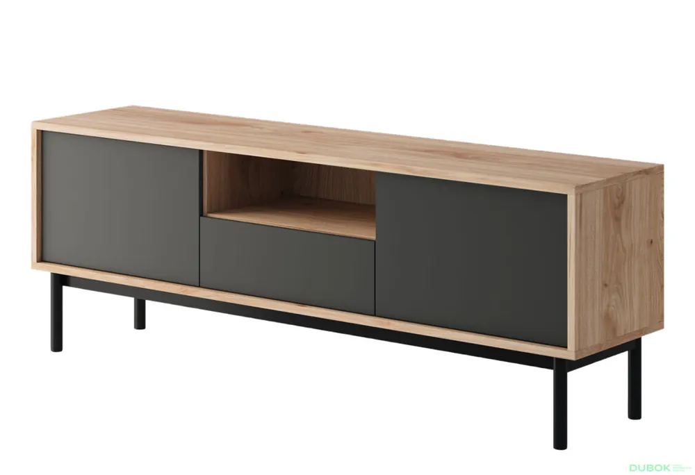 Objednat Nyní TV stolek BRTV154 jackson hickory / grafit Basic