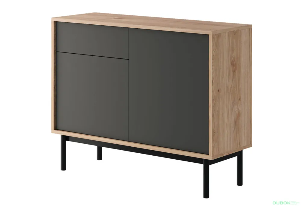 Nejprodávanější Komoda BK104 jackson hickory / grafit Basic