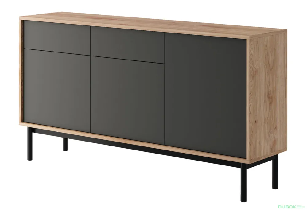 Komoda BK154 jackson hickory / grafit Basic Autentický