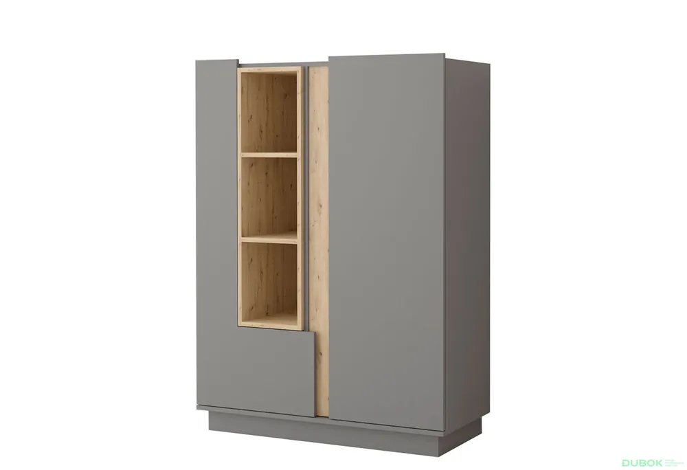 Objednat Nyní Regál nízký Grey šedá, artisan / šedá Idczak meble