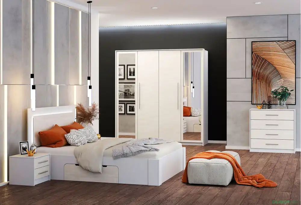 Jen Po Omezenou Doba Ložnicová sestava 4D Aurelia silk / bílý