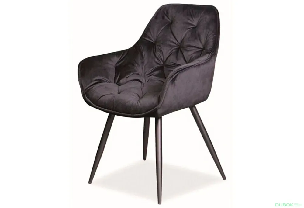 Speciální Cena Židle Cherry Velvet černý Bluvel 19, matná černá kov