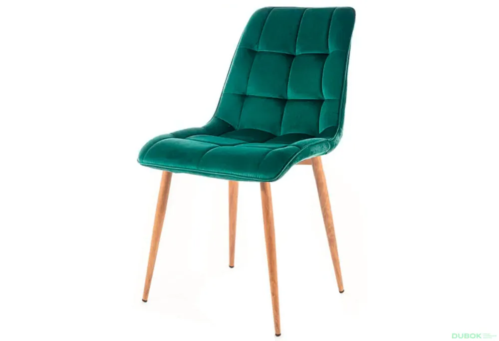 Židle Chic D Velvet zelený Bluvel 78 Nová Kolekce