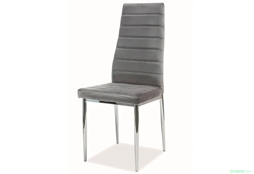 Novinka Židle H-261 Chrom, Velvet šedá Bluvel 14