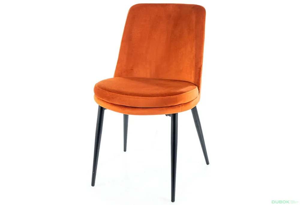 Sleva Židle Kayla Velvet, skořice Bluvel 4215, kov černá matná