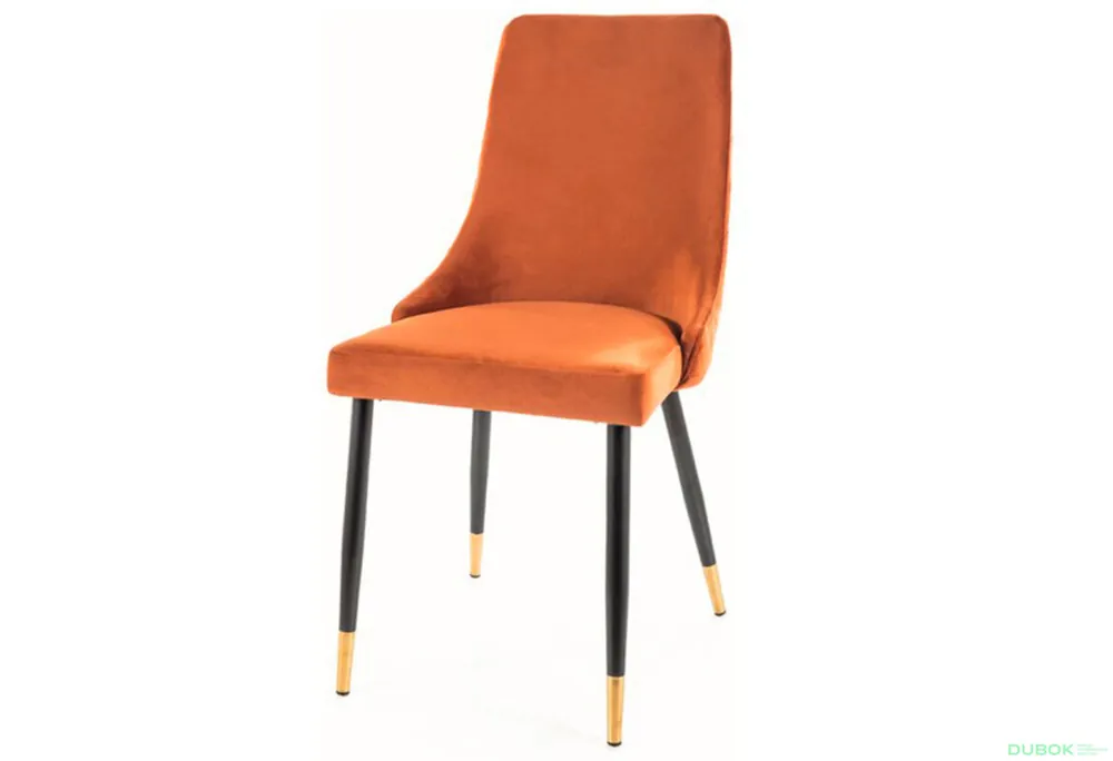 Jen Po Omezenou Doba Židle Piano Velvet skořice Bluvel 4215, kov černý / zlatý