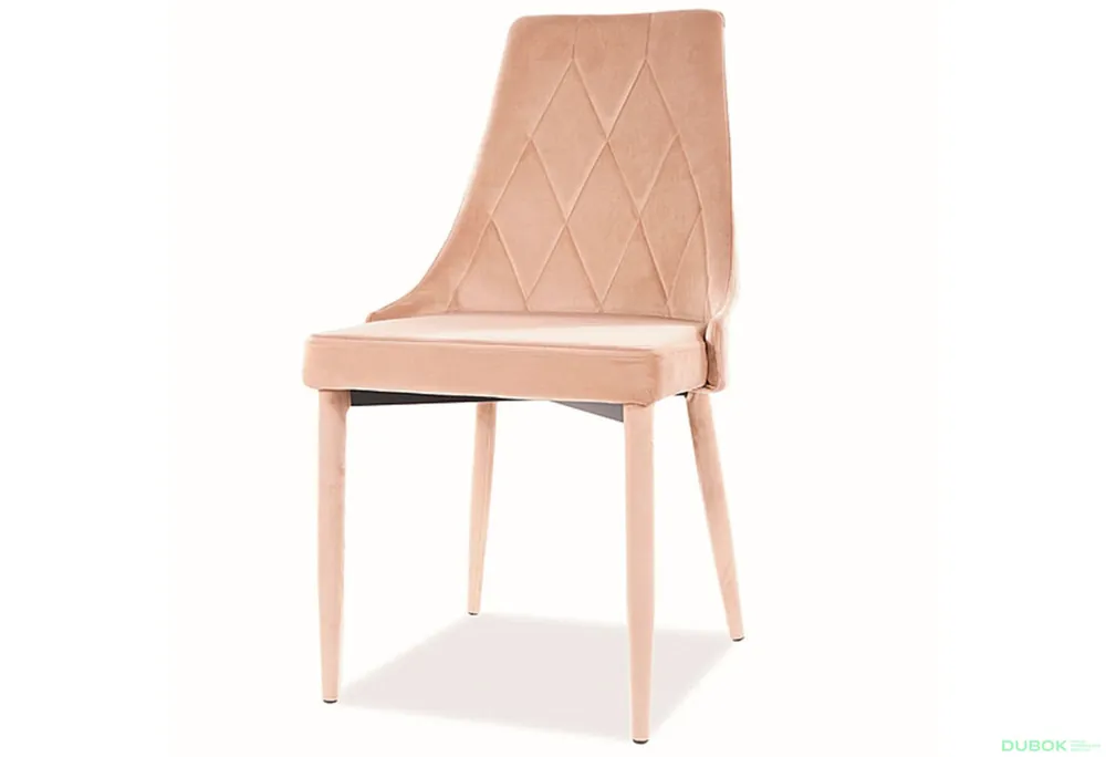Židle Trix Velvet béžový Bluvel 28, kov + Bluvel Nejlepší Volba