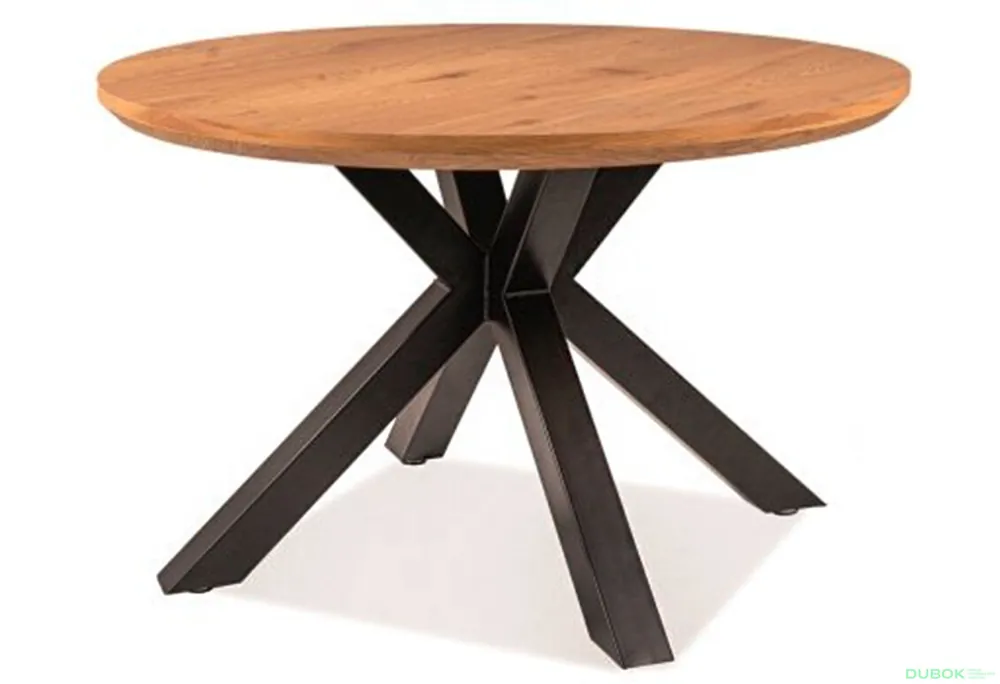 Vrácení Zdarma Stůl Ritmo 120 MDF dub / kov černý matný