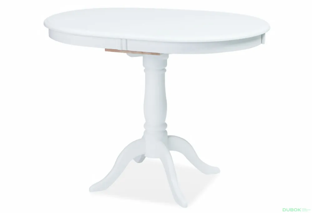 Nová Kolekce Stůl Dello 100(129)x70 MDF / dřevo, bílý
