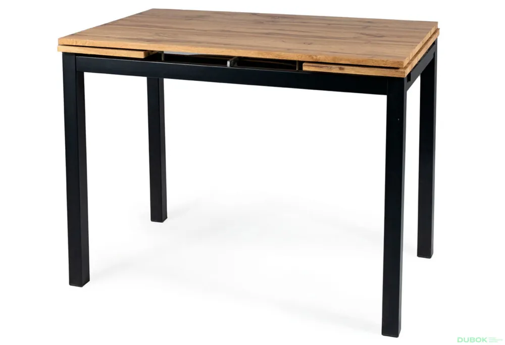 Stůl GD-017 110(170)x74 dub artisan / matná černá kov Odeslání Ihned