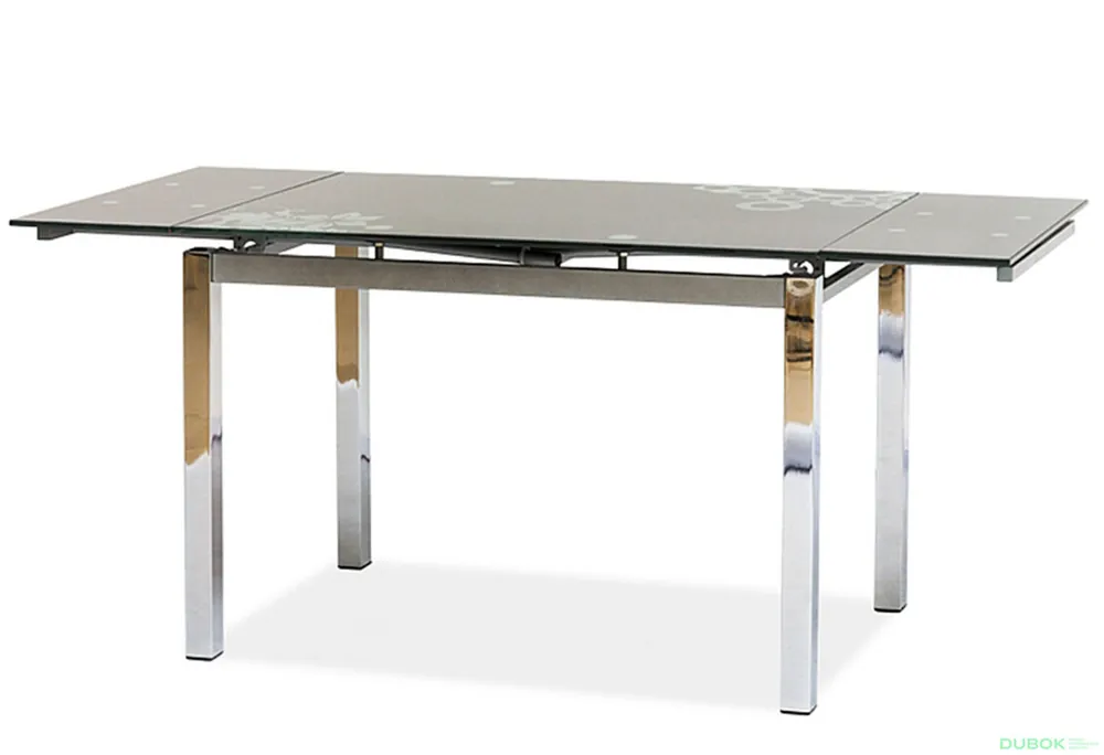 Autentický Stůl GD-017 110(170)x74 šedý / chrom