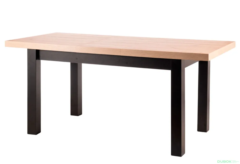 Stůl Presto 140(140+39+39)x80 dub artisan / černý Bezpečná Platba