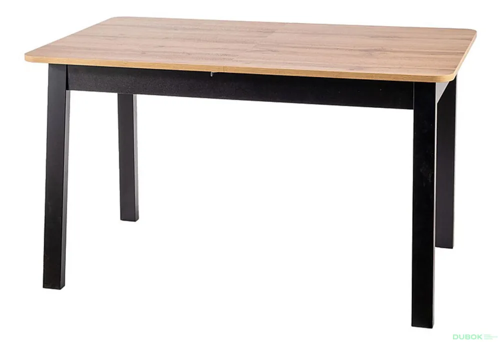 Oblíbený Stůl Ikar 125(165)x75 dub artisan / černý