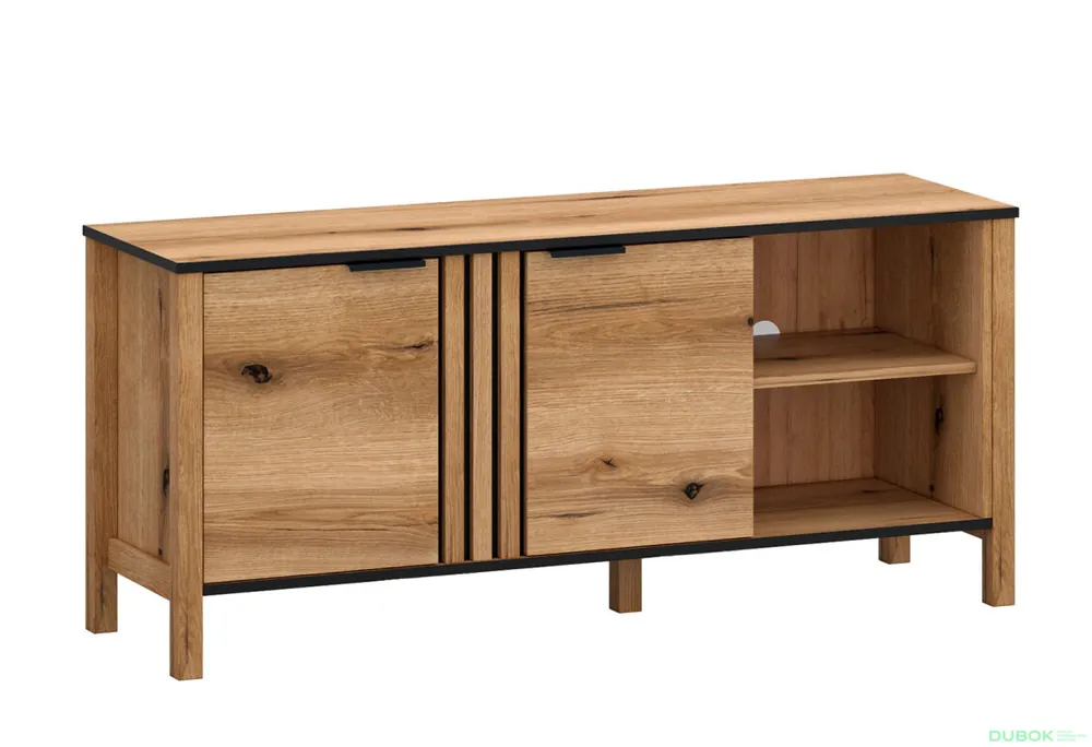 Zlevněný TV stolek 2d (B) dub evok Helix