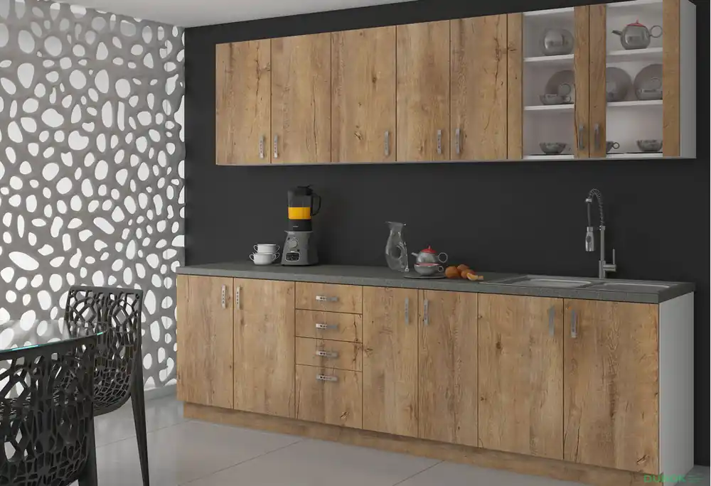 Horká Nabídka Kuchyňská sestava 2.6 m Sara bílá / dub burgundský