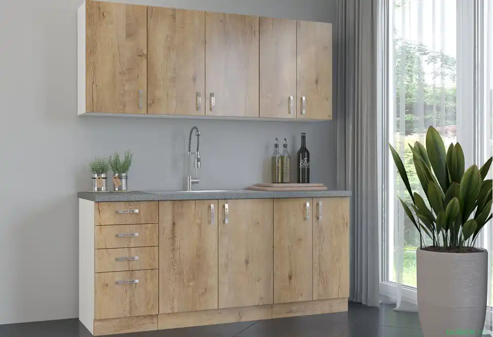 Objednat Nyní Kuchyňská sestava 1.8 m Sara bílá / dub burgundský