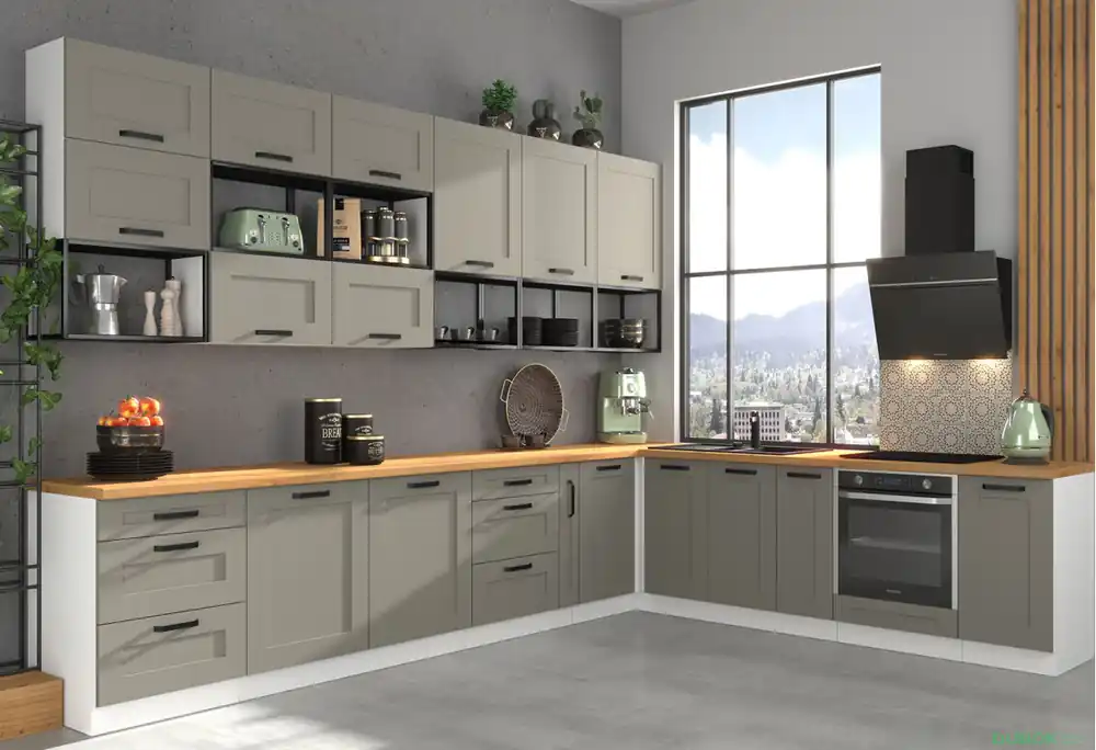Must-Have Kuchyňská sestava 3.6x2.7 m Luna bílý / clay grey