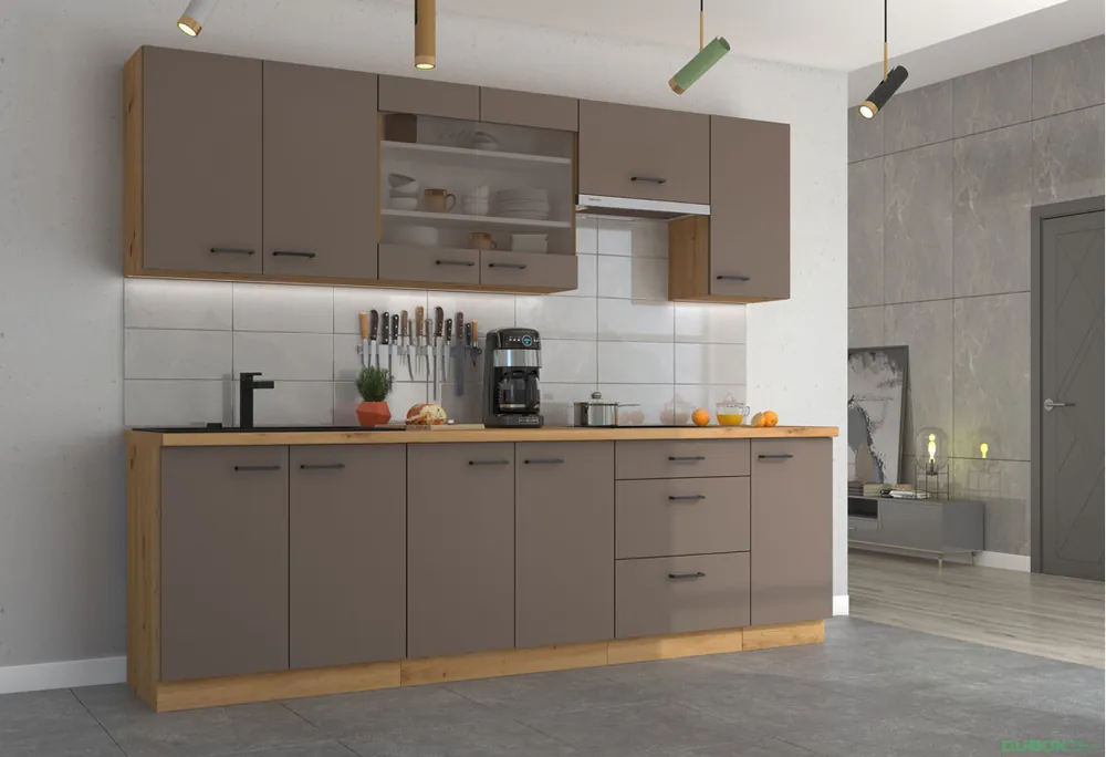 Modulární kuchyně Bolonia dub artisan / truffle grey Dokud Zásoby Vydrží