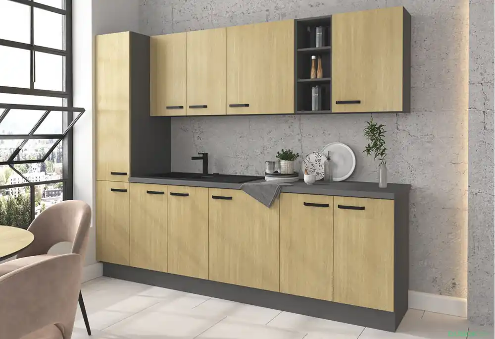 Časově Omezené Kuchyňská sestava 2.6 m Scandi / antracit