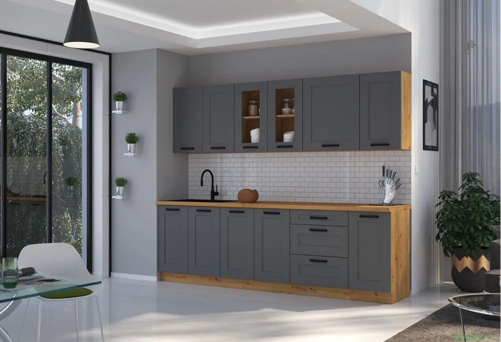 Kuchyňská sestava 2.6 m Luna artisan / dust grey Cenová Bomba