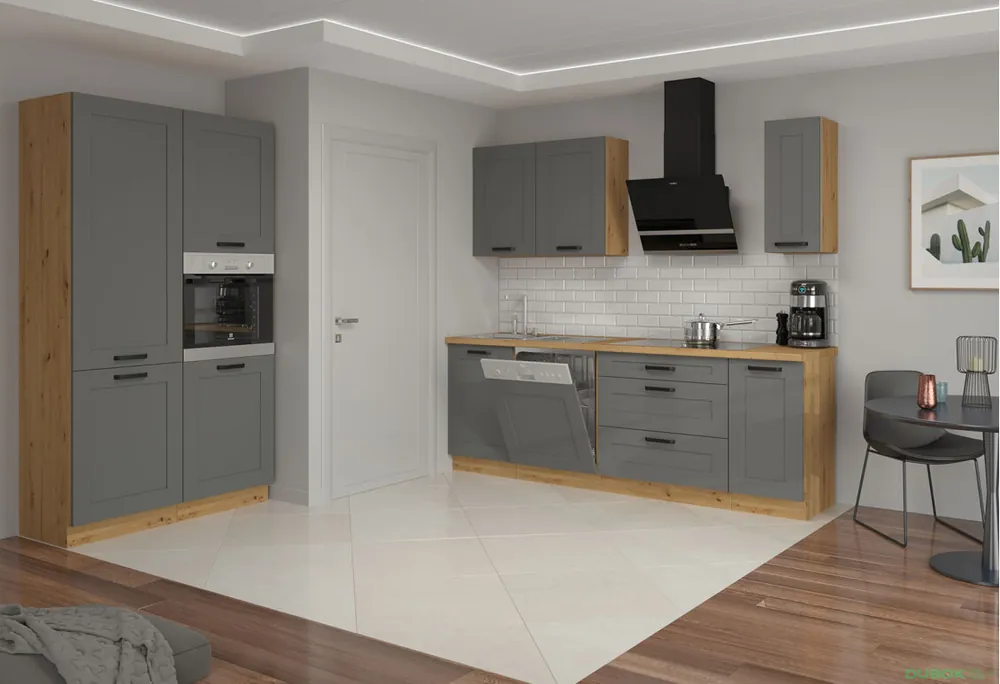 Horká Nabídka Kuchyňská sestava 1.2+2.4 m Luna artisan / dust grey