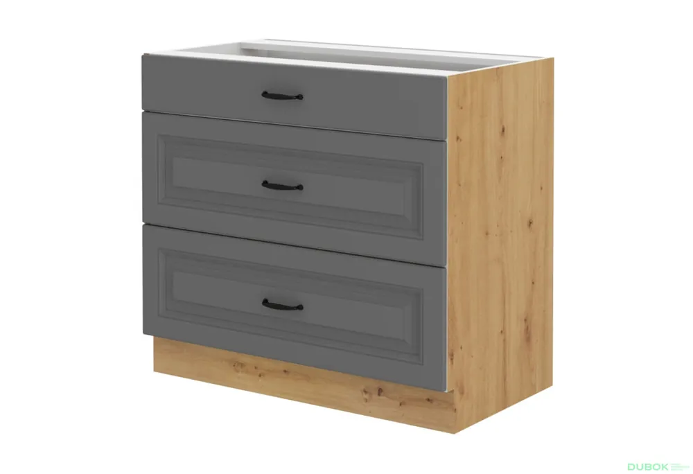 Nová Kolekce 80 D 3S BB premium box Stilo dub artisan / dust grey