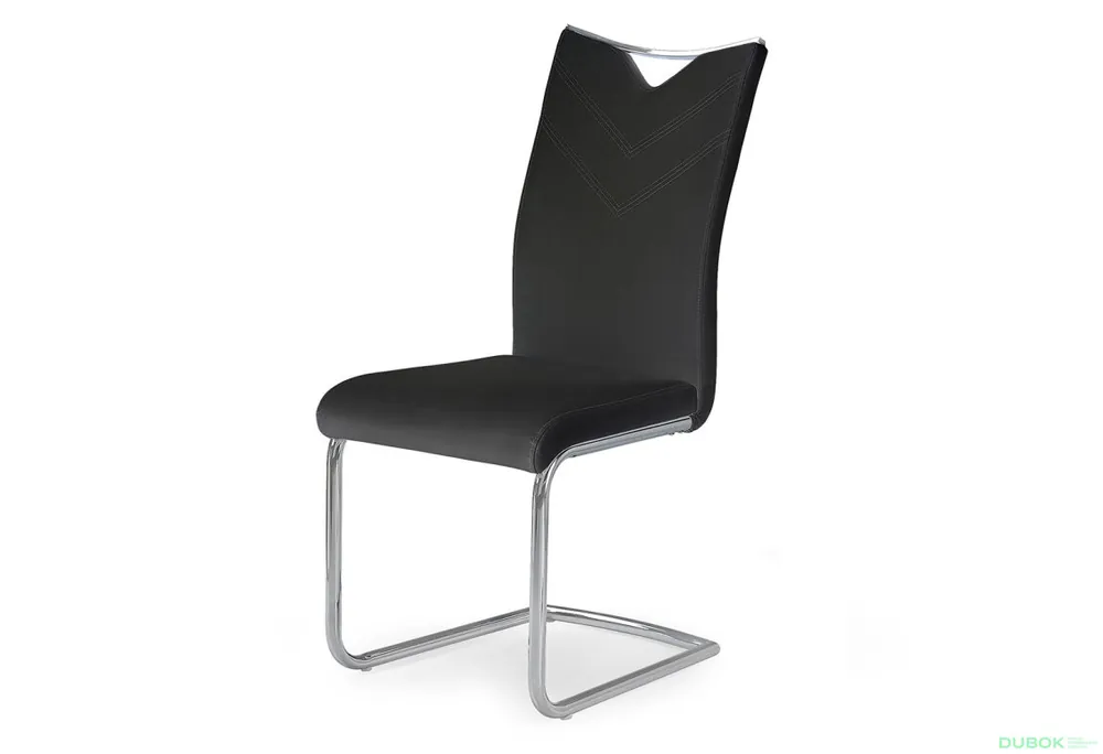 Víkendová Akce Židle K224 chrom / černá ekokůže