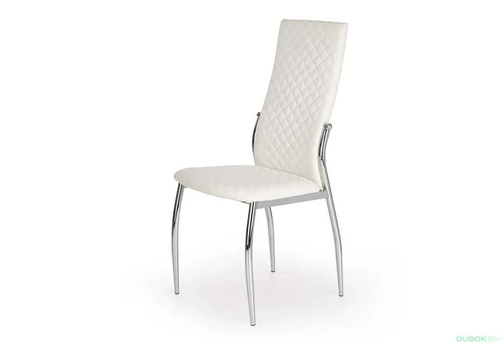 Židle K238 chrom / bílá ekokůže Značkový