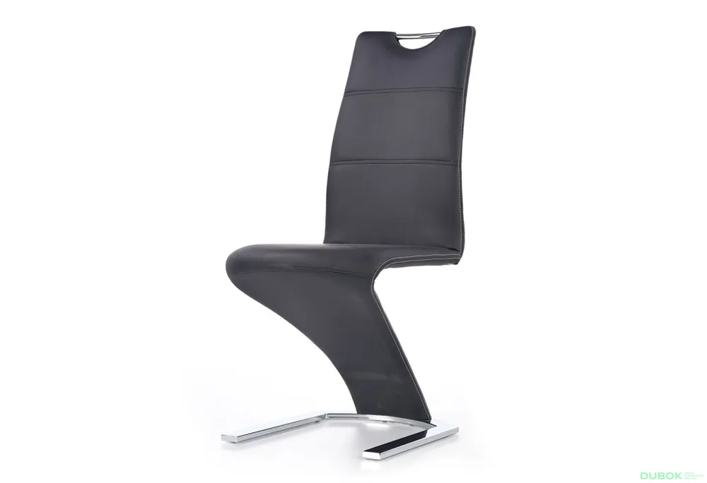 Novinka Židle K291 chrom / černá ekokůže