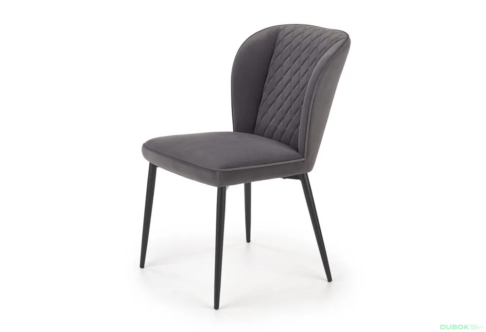 Židle K399 černý kov / látka popel Výhodná Nabídka