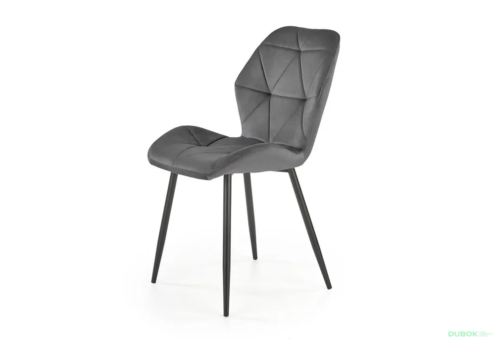 Akce Židle K453 černý kov / látka popel