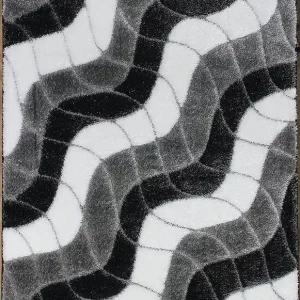 Cenově Výhodný Kusový koberec Seher 3D 2616 Black Grey