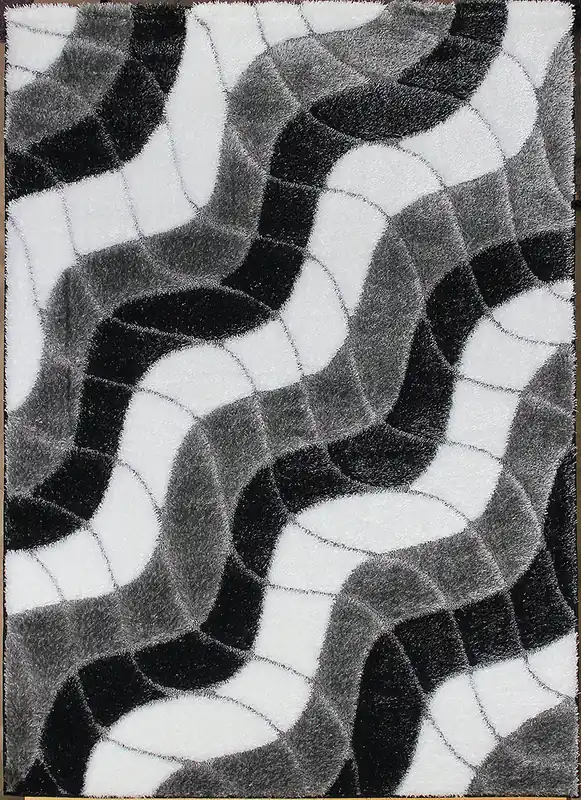 Cenově Výhodný Kusový koberec Seher 3D 2616 Black Grey