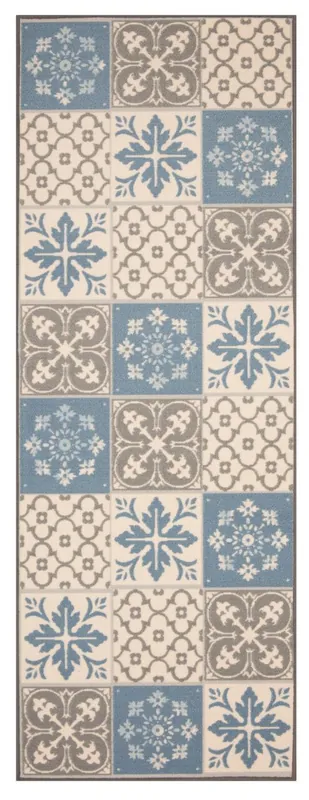 Běhoun Mare 67x180 Vibe 103492 creme brown blue Časově Omezené