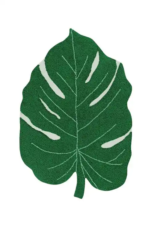 Značkový Ručně tkaný kusový koberec Monstera Leaf