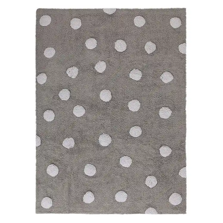Dokud Zásoby Vydrží Ručně tkaný kusový koberec Polka Dots Grey-White