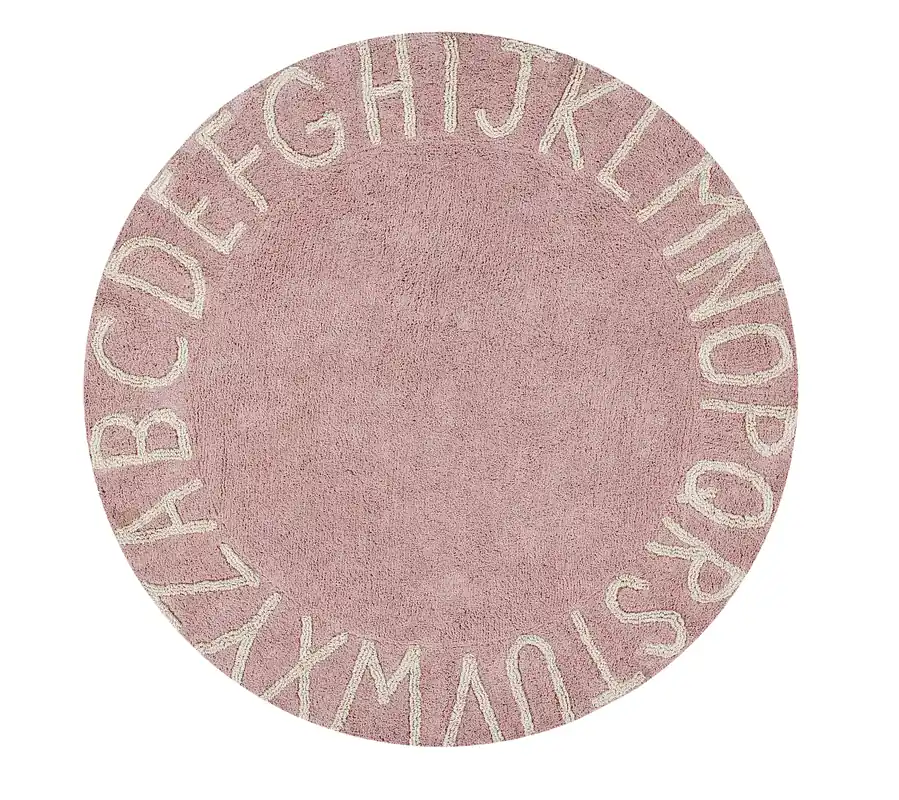 Ručně tkaný kusový koberec Round ABC Vintage Nude-Natural Výhodná Nabídka
