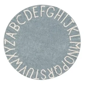 Hit Sezóny Ručně tkaný kusový koberec Round ABC Vintage Blue-Natural