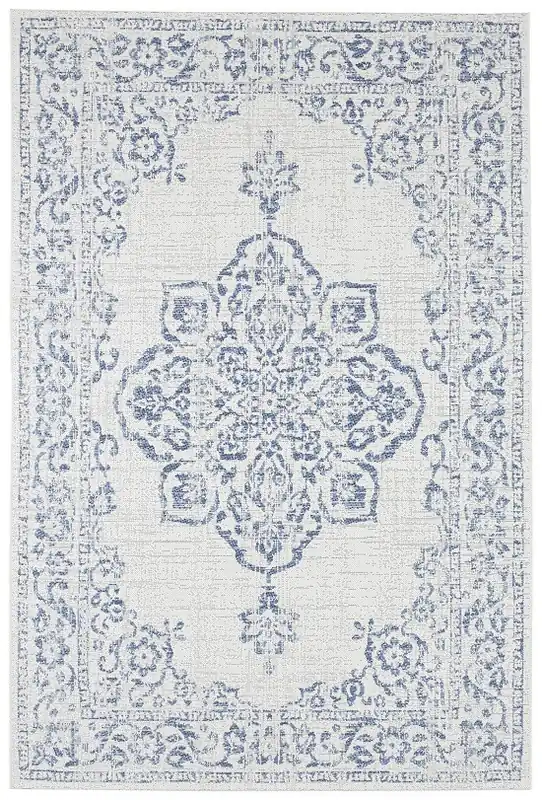 Víkendová Akce Kusový koberec Beach 103853 Cream/Blue