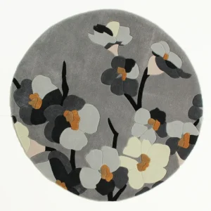 Akce Ručně všívaný kusový koberec Infinite Blossom Grey/Ochre kruh