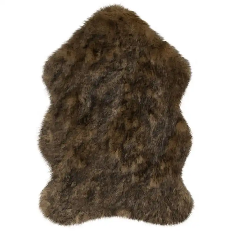 Autentický Kusový koberec Freja Faux Fur Copenhagen Brown