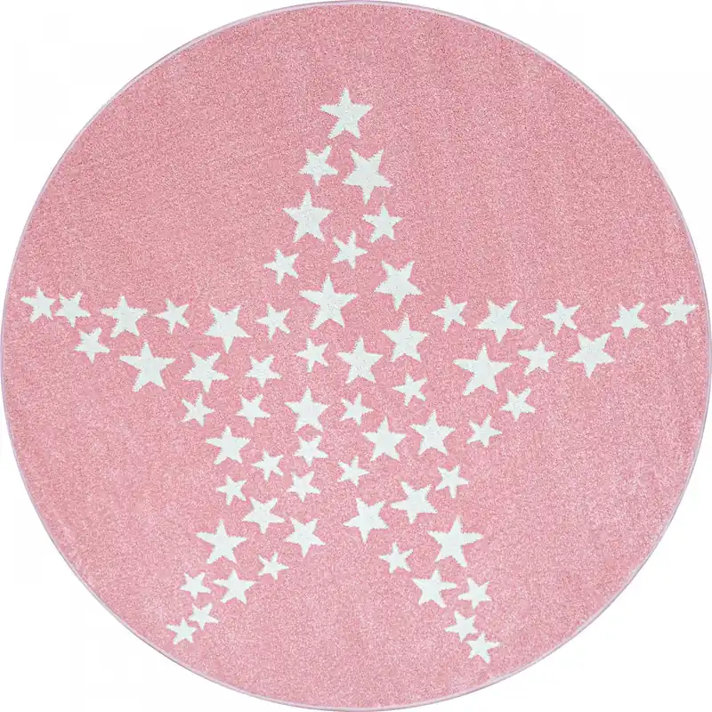 Dětský kusový koberec Bambi 870 pink kruh Zlevněný
