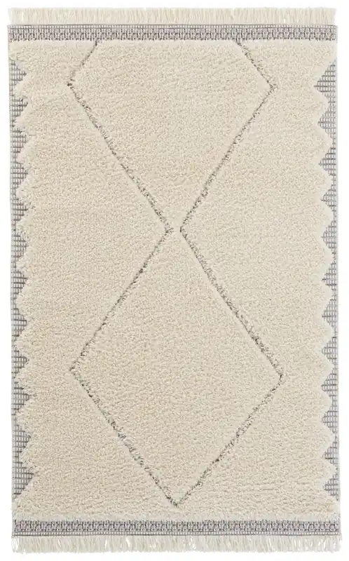 Kusový koberec New Handira 105194 Cream, Grey Nejlepší Volba