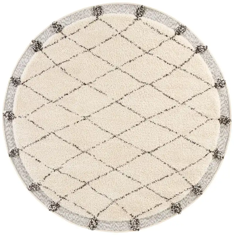 Poslední Šance Kusový koberec Norwalk 105107 cream, grey kruh