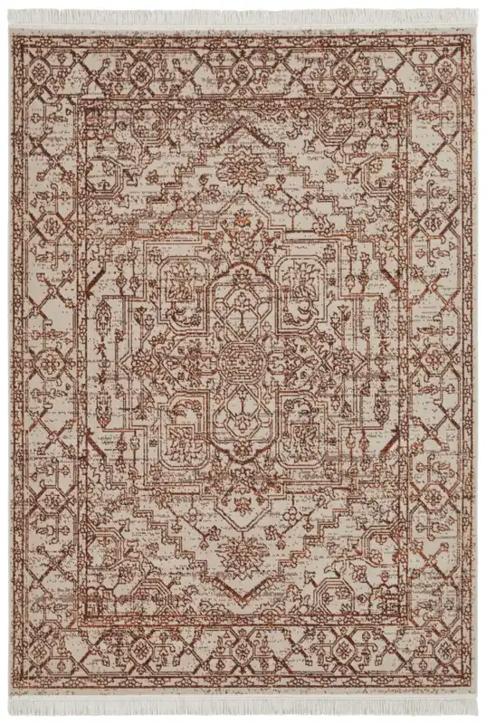 Kusový koberec Sarobi 105131 Brown, Cream Horká Nabídka