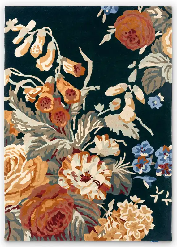 Autentický Sanderson Stapleton park 45318 200x280cm Navy Burnt Orange