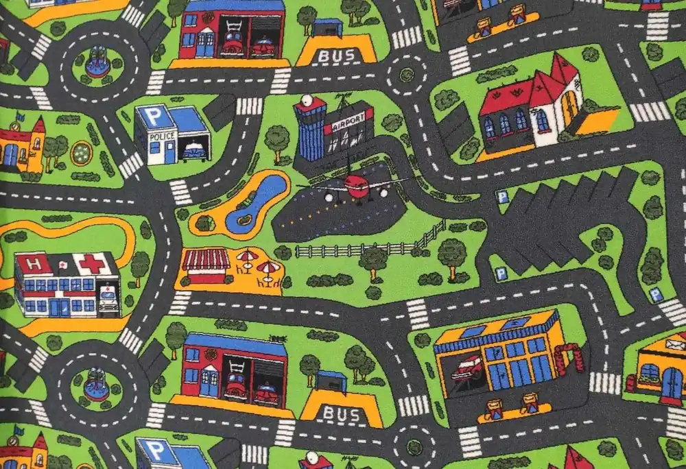 Nízká Cena Ideal City Life 140x200cm silnice vícebarevné