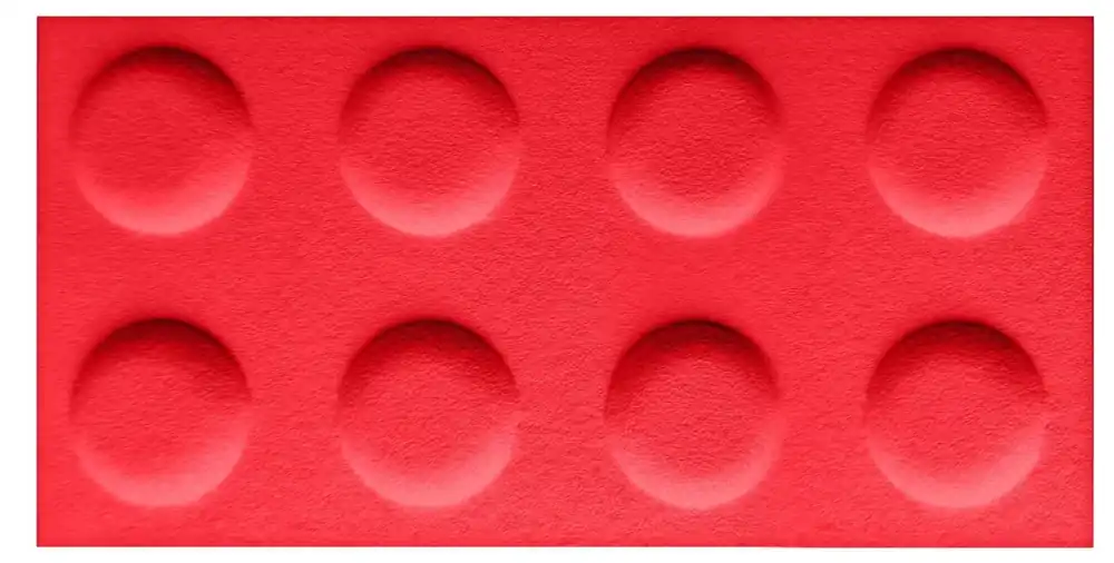 Oblíbený Filcový obklad Stavebnicové kostky 30x60cm červená